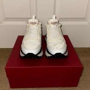 Valentino Garavani White platform sneakers for women. Size 38 European or 8 US